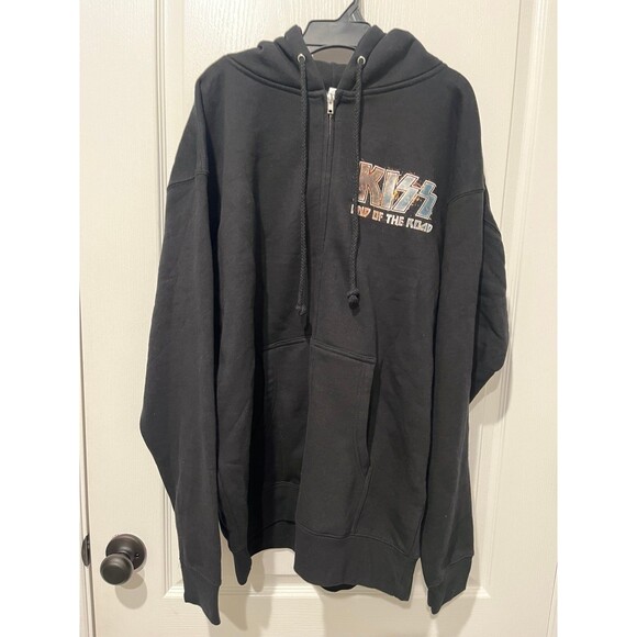 Vintage Other - KISS End of the Road World Tour Black Zip Hoodie Size Large